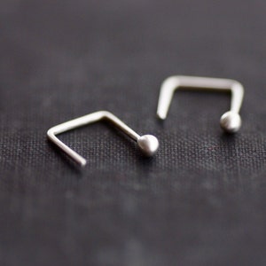 Sterling Ball Studs with Unique Tail image 2