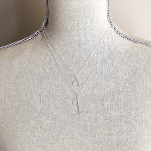 The Original E is for Emmy, Pick Your Letter, Custom Initial Letter Necklace, Sterling Silver on Chain image 3