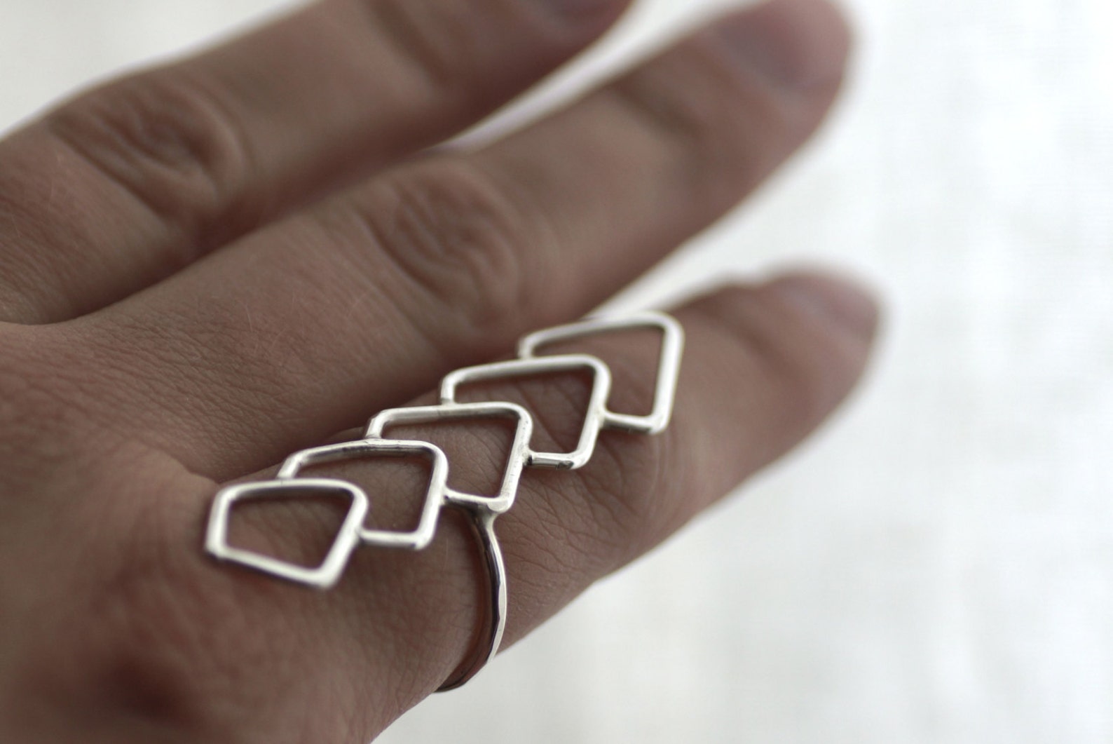 Geometric Statement Ring Sterling Silver Etsy