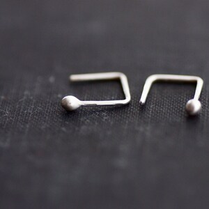 Sterling Ball Studs with Unique Tail image 3