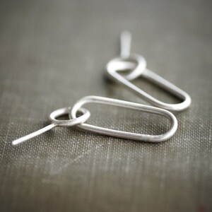 Chain Link Earrings Sterling Silver image 3