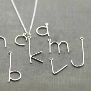 The Original E is for Emmy, Pick Your Letter, Custom Initial Letter Necklace, Sterling Silver on Chain image 1