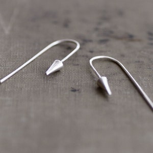 Sterling Silver Spike Hook Earrings