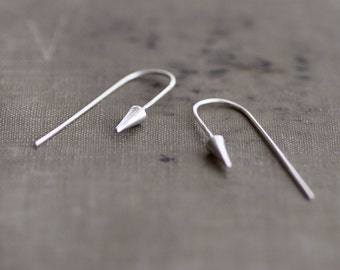 Sterling Silver Spike Hook Earrings