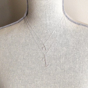 The Original E is for Emmy, Pick Your Letter, Custom Initial Letter Necklace on Sterling Chain image 3