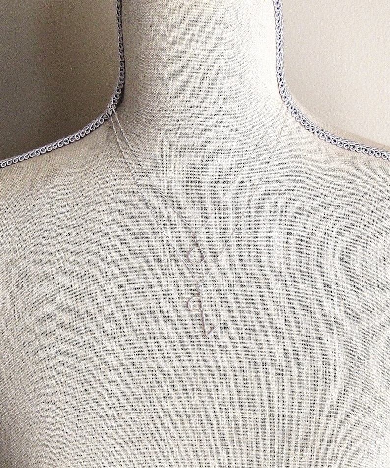 The Original E is for Emmy, Pick Your Letter, Custom Initial Letter Necklace on Sterling Chain image 3