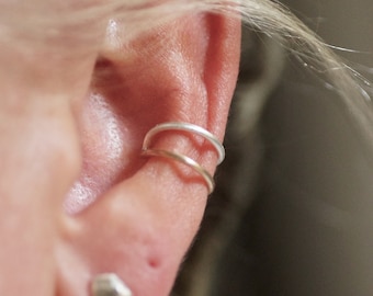 Double Ear Cuff - Sterling Silver and 14kt Goldfill - Mixed Metal