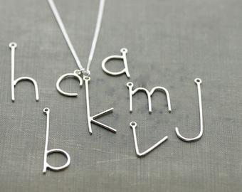 The Original E is for Emmy, Pick Your Letter, Custom Initial Letter Necklace on Sterling Chain