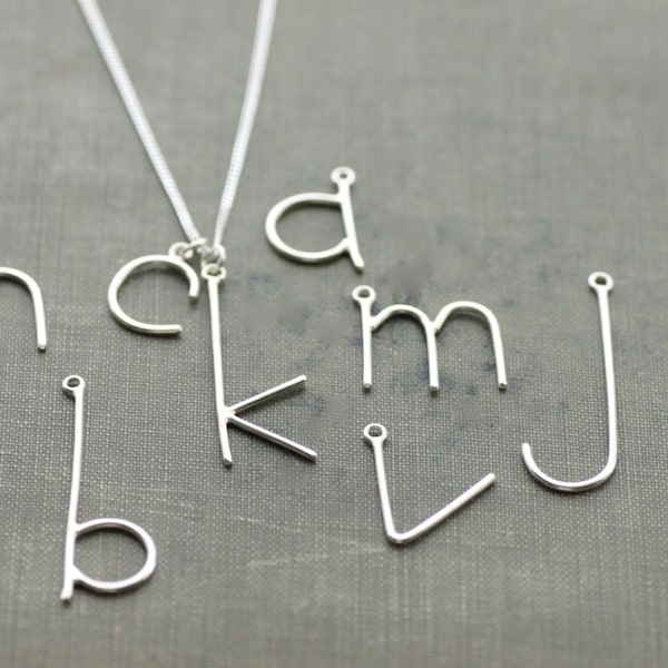 The Original E is for Emmy, Pick Your Letter, Custom Initial Letter Necklace on Sterling Chain