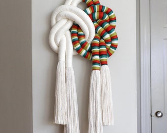 Xtra Chunky True Lovers Knot Fiber Art Wall Hanging