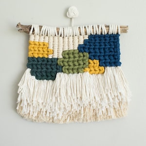 Small Macrame Wall Hanging with Fringe image 1
