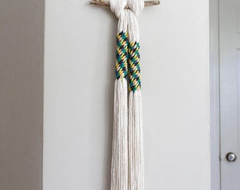 Lark and Clown Fiber Art Wall Hanging Wall Tassel