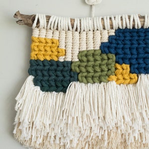 Small Macrame Wall Hanging with Fringe image 5