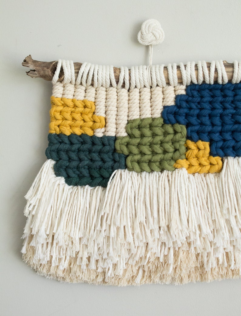 Small Macrame Wall Hanging with Fringe image 5