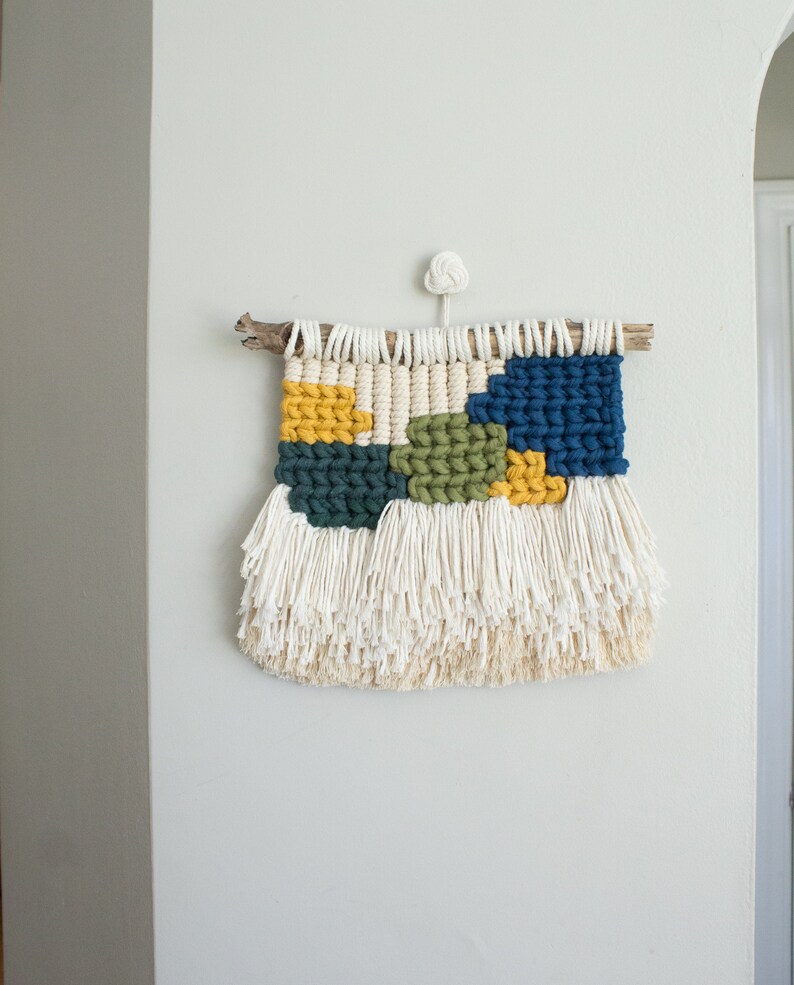 Small Macrame Wall Hanging with Fringe image 4