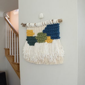 Small Macrame Wall Hanging with Fringe image 2