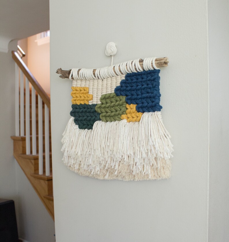 Small Macrame Wall Hanging with Fringe image 2