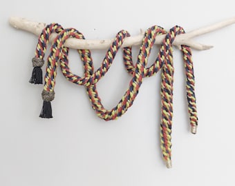 Abstract Snake Sculptural Fiber Art Wall Hanging