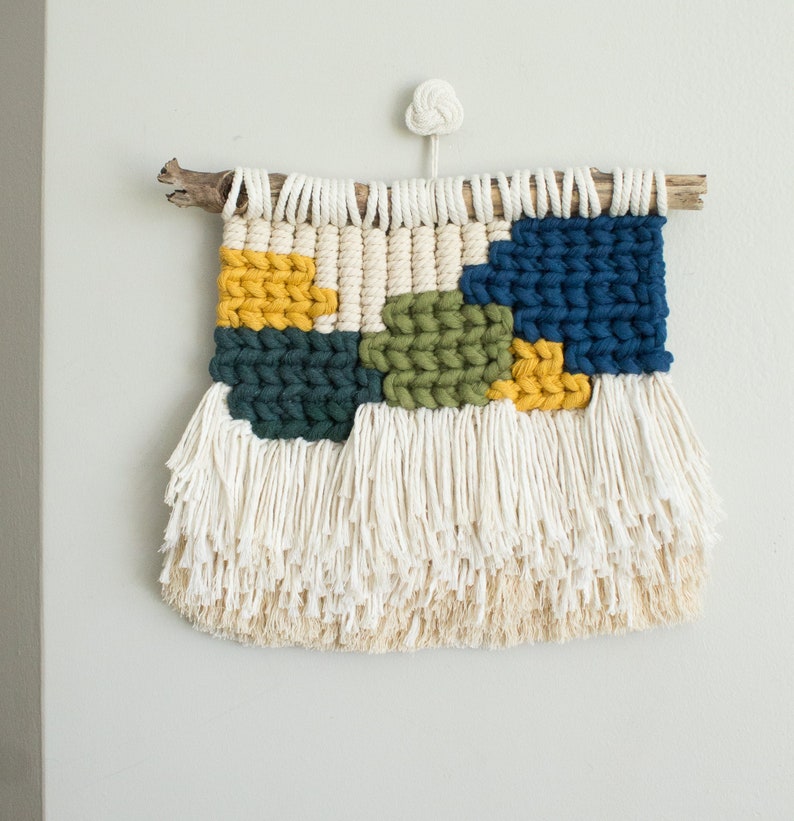 Small Macrame Wall Hanging with Fringe image 1