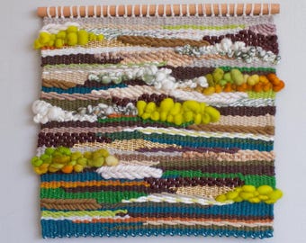 Tapestry Woven Wall Hanging Abstract Landscape Retro Colors