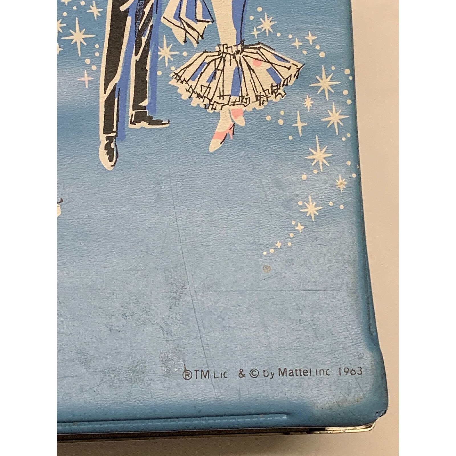 Vintage Barbie and Ken Light Blue Doll Case 1963 Mattel