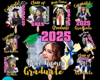 2025 Graduation Fan Template, Grad Paddle Fan Template, Custom Grad Fan,Graduation Fans,Graduation Cake Topper,Grad 2025, digital prints