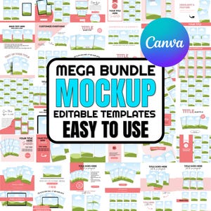 Mega bundle of Editable Canva Templates, Easy Drag and Drop, Canva Photo Collage Sublimation Design
