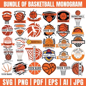 Custom basketball team name svg, Custom basketball team shirt, Basketball mom svg, Basketball split monogram, Cricut files