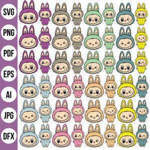 Labubu Designs Svg, Labubu Png, Labubuu Sublimation, T Shirt Design, Monster Characters, Svg Cut Files, Instant Download