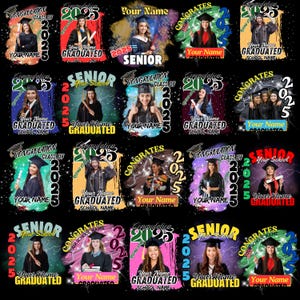 2025 Graduation tshirt Grad Bootleg Canva Template, Graduation t shirt bundle, Canva Grad tshirt template, Class of 2025 Graduation T Shirt