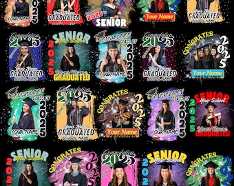 2025 Graduation tshirt Grad Bootleg Canva Template, Graduation t shirt bundle, Canva Grad tshirt template, Class of 2025 Graduation T Shirt
