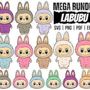 Labubu Designs Svg, Labubu Png, Labubuu Sublimation, T Shirt Design, Monster Characters, Svg Cut Files, Instant Download