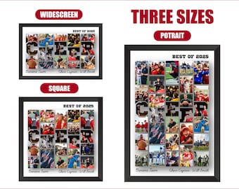 Cheerleader Photo Collage Canva Frame Template,Editable Cheerleading Poster,Customizable Digital Collage,Printable Senior Night Keepsake