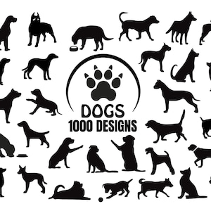 Dog Silhouette SVG Bundle File, All Dog breeds Complete Collection, Dog Clipart for Cricut | Laser Cut, png SVG DXF Vector Commercial Use