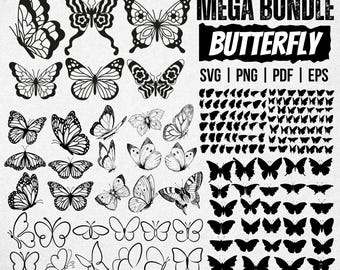 Butterfly SVG, Butterfly Bundle SVG Files, Butterfly SVG Layered, Butterfly Files for Cricut, Butterfly Clipart, Butterflies Svg, Silhouette
