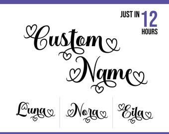 Custom Name SVG | Custom Name Calligraphy | Custom Name Cut File | Custom Name Calligraphy PNG | Custom Name Cursive | Handlettered Name SVG