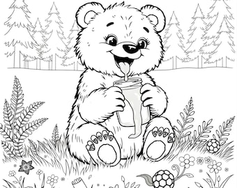 印刷可能な子供向け動物ぬり絵ページ | 幼稚園児と幼児向けの簡単なぬり絵 | 楽しい教育アクティビティ | PLRバンドル | PDF