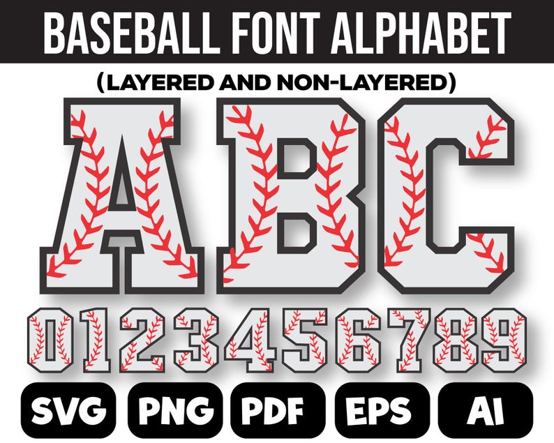 Baseball Font Svg, Baseball Team Svg, Baseball Mom Svg, Softball Svg ...