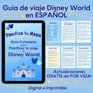 Disney-reisgids in het Spaans | Guía para viajar a Disney Orlando en Español – afdrukbare pdf | Planificador Disney en Español