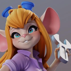 DiN-Rodent Sleuth Fanart | Figurka z żywicy drukowana w 3D | Zestaw do samodzielnego montażu garażu lub malowana | Przedmiot kolekcjonerski zaprojektowany przez DiNamuuu3D