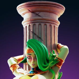 OR-Snake Woman Fanart / Figura de resina impresa en 3D / Kit de garaje DIY o pintado / Coleccionable Diseñado por el oficial Rhu
