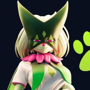 OR-P. Meows Scare Fanart | 3D Printed Resin Figurine | DIY Garage Kit or Painted | Collectible Designed By Officer Rhu
