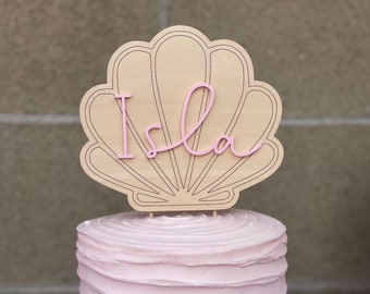 Shell Name Cake Topper