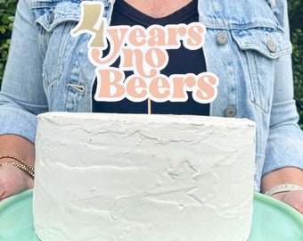 Sober Cake Topper