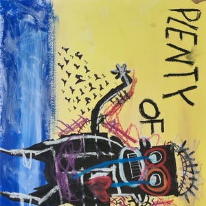 Neo Expressionist Basquiat-inspired Painting &quot;Plenty Of Fish&quot;
