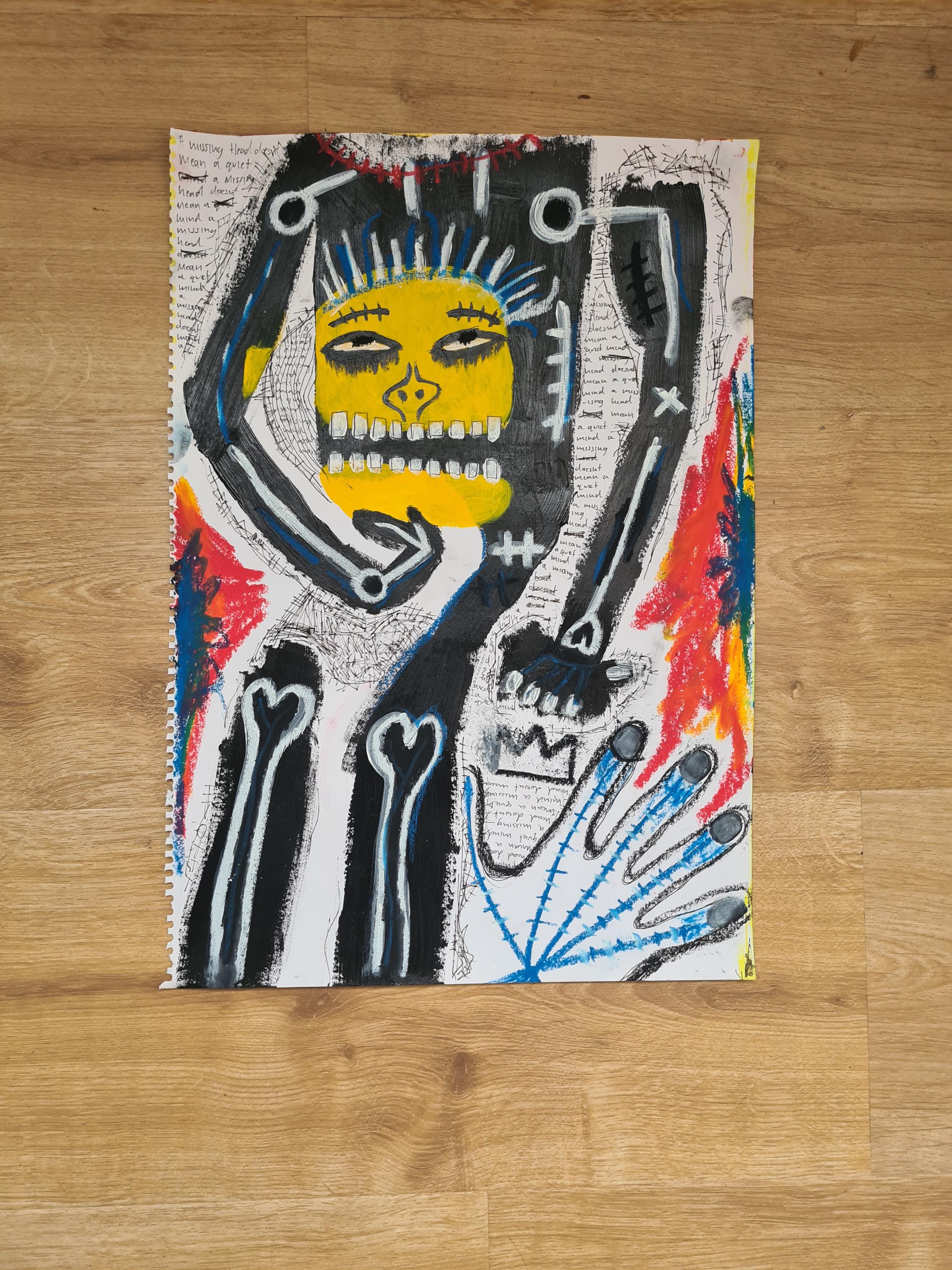 Neo Expressionist 1/1 Basquiat-inspired Painting 