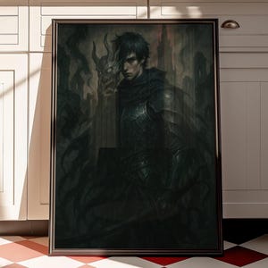 Arte imprimible y digital de Shadow Slave Sunless, decoración artística realista de fantasía oscura, regalo para fanáticos de las novelas web, descarga digital