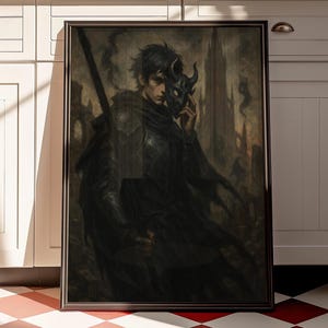 Shadow Slave Sunless druckbare & digitale Druckkunst, Dark Fantasy Painterly Expressionist Dekor, Geschenk für Webnovel Fans, Digital Download
