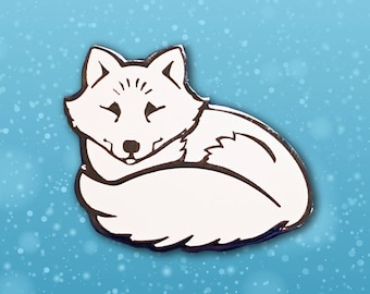 Arctic Fox Lapel Pin