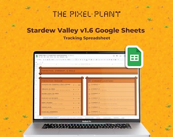 Stardew Valley v1.6 Perfection Tracker, Google Sheets (Digital Download)